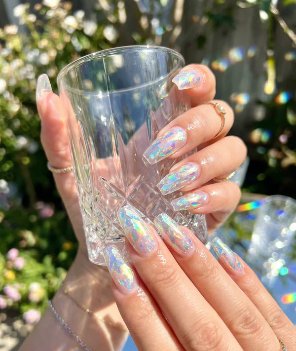 碎玻璃指甲 - 璀璨光澤